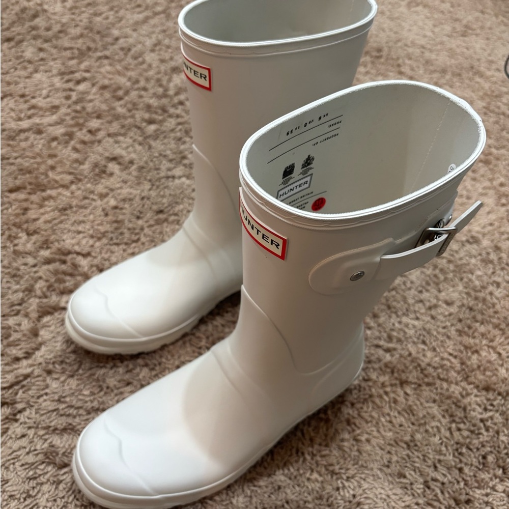 Hunter Original Short Boot White Willow Size 8 - Picture 7 of 10